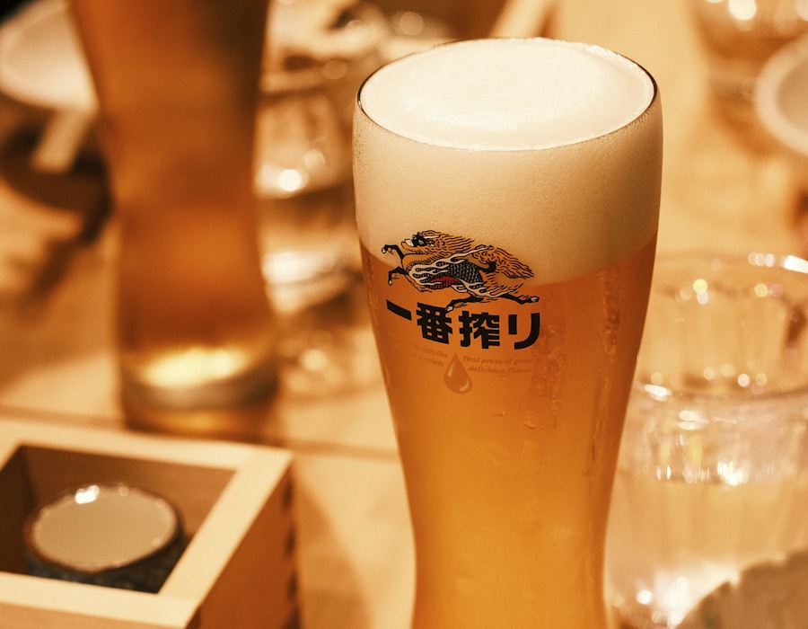 注ぎたての生ビール